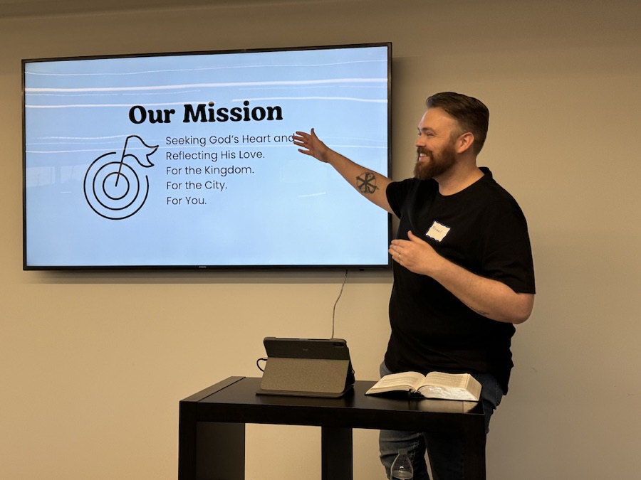 Michael Grigsby teaching on Reflection Church's mission: seeking God's heart and reflecting His love